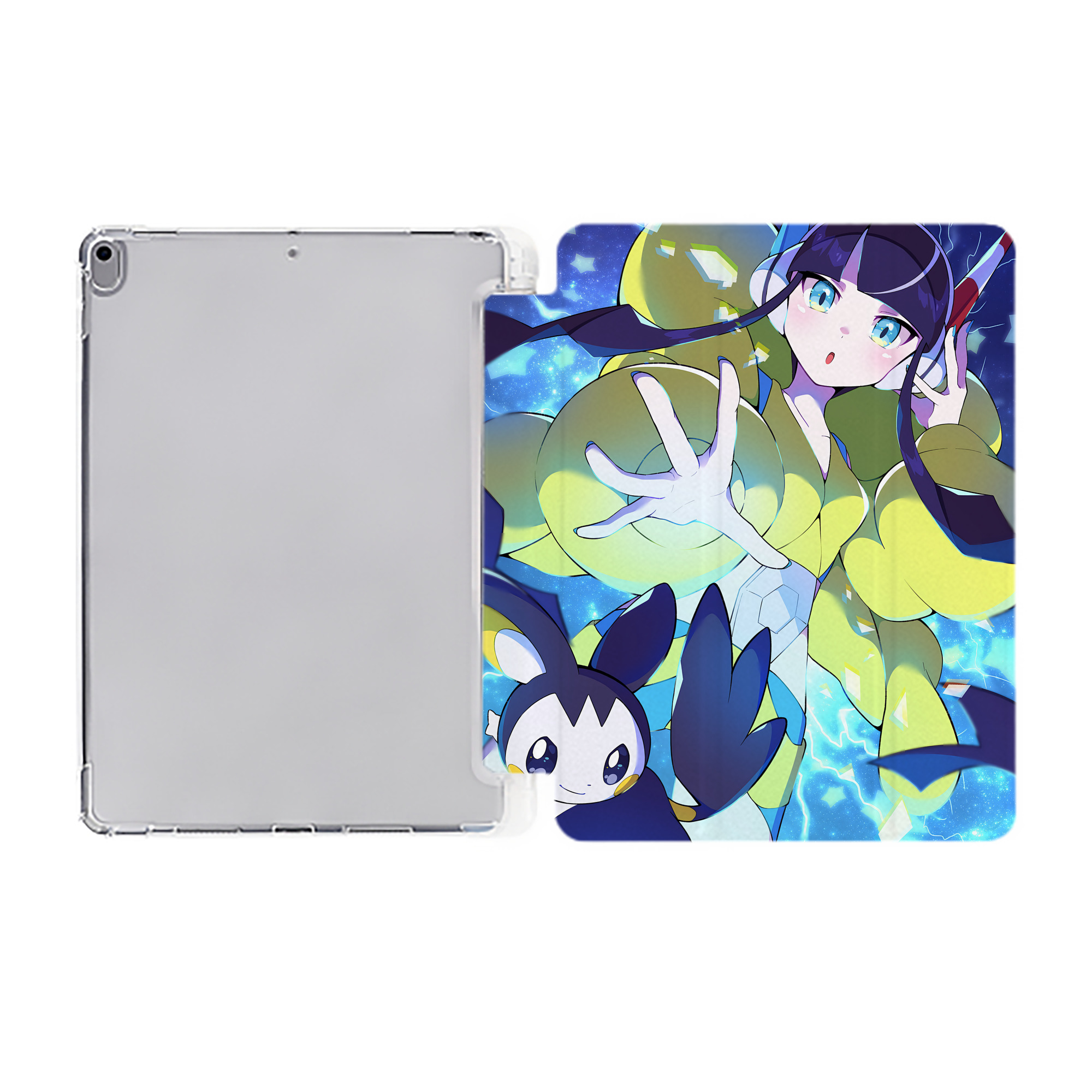 （画像用） ポケットモンスター Pokémon IPad ケース ペン収納付き 三つ折りスタンド PUレザー×シリコン 対応機種9.5/10.5/10.9インチ